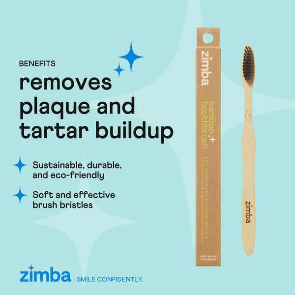 Zimba Charcoal Bamboo Toothbrush