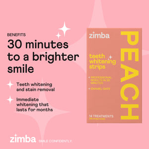 Peach Teeth Whitening Strips