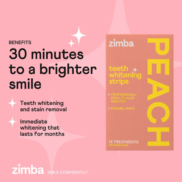 Peach Teeth Whitening Strips