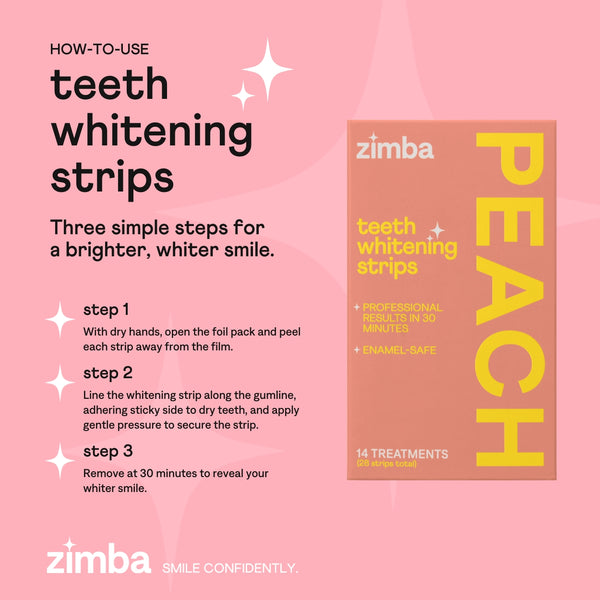 Peach Teeth Whitening Strips