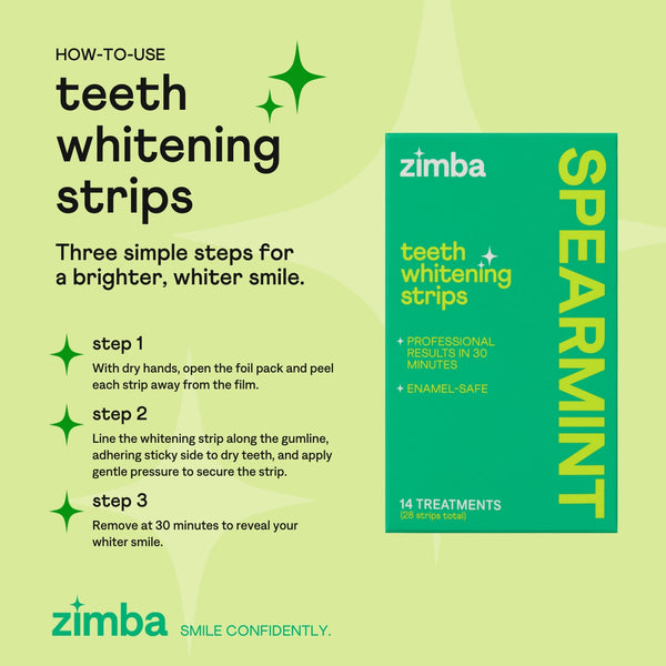 Spearmint Teeth Whitening Strips