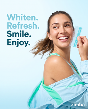 Zimba Teeth Whitening Strips Peppermint woman Lifestyle #peppermint