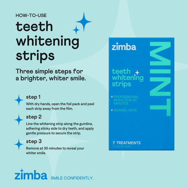 Zimba Teeth Whitening Strips 7 Day Treatment