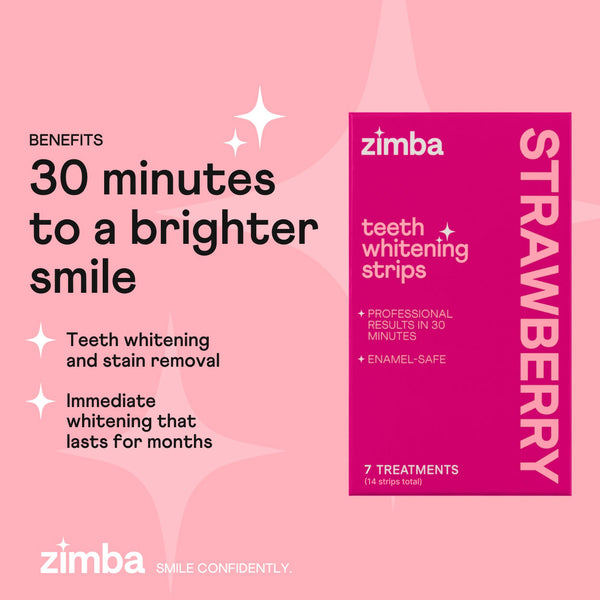 Zimba Teeth Whitening Strips 7 Day Treatment