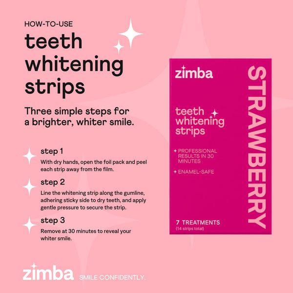 Zimba Teeth Whitening Strips 7 Day Treatment