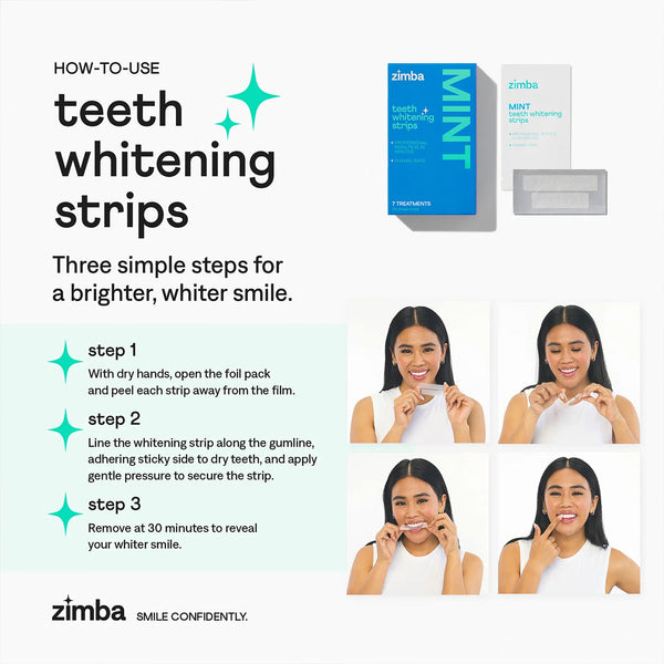 Zimba Teeth Whitening Strips 7 Day Treatment