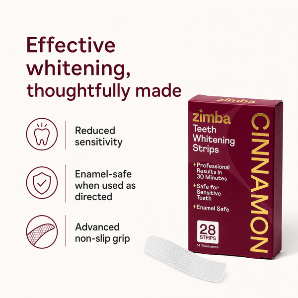 Zimba Teeth Whitening Strips Cinnamon box Benefits #cinnamon