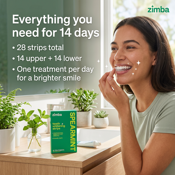 Zimba Teeth Whitening Strips Spearmint 14 days #spearmint