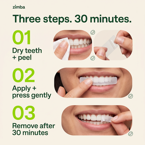 Zimba Teeth Whitening Strips Coconut 3 Steps #coconut